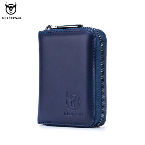 BULLCAPTAIN-cartera de cuero para hombre, portatarjetas de identificación, rfid, a la moda ► Foto 1/6