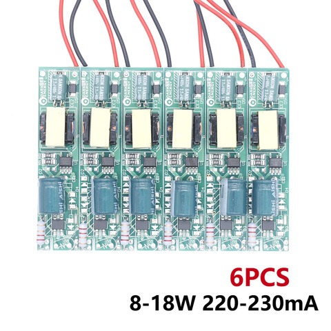 Fuente de alimentación de Bombilla LED, controlador LED AC220V, 8-18W, Control de transformadores de iluminación, lámpara de Bombilla LED artesanal, 6 uds. ► Foto 1/6