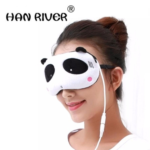 HANRIVER-mascarilla de Ojos de alta calidad, bonita máscara febrile para dormir, Calentador de vapor para aliviar la fatiga ocular negra, oferta USB ► Foto 1/1