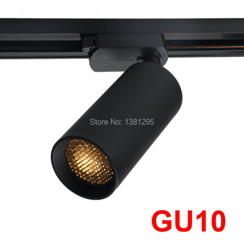 1 Uds LED carril puntos GU10 de la luz de la pista Matt negro blanco 1 3 fase Tracklight Spotlight hogar tienda sistema de lámpara ► Foto 1/6