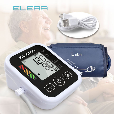 ELERA-tensiómetro Digital portátil para la parte superior del brazo, esfigmomanómetro automático, tensiómetro ► Foto 1/5