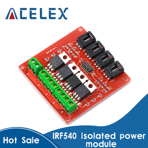 Módulo de interruptor MOSFET de 4 canales para Arduino DC, Unidad de Motor, Dmimmer, tablero de relé, IRF540, V4.0 + ► Foto 1/6