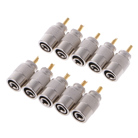 10 Uds UHF PL-259 hombre soldador RF toma de conexión para RG8X Coaxial Cable Coaxial ► Foto 1/6