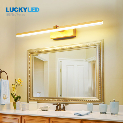 LUCKYLED-Luz Led impermeable para espejo de baño, lámpara de pared moderna para sala de estar y dormitorio, 8w, 12w, AC85-265V ► Foto 1/6