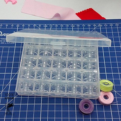 Bobina de plástico para máquina de coser doméstica, 2518P, azul (1 caja = 25 uds) ► Foto 1/2