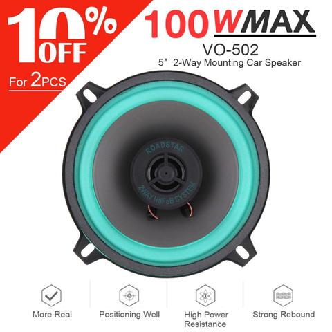 1 Uds 5 pulgadas 100W HiFi para coche altavoz Coaxial puerta del vehículo Audio de coche de música estéreo Frecuencia de rango completo de altavoz para el coche vehículo Auto ► Foto 1/1