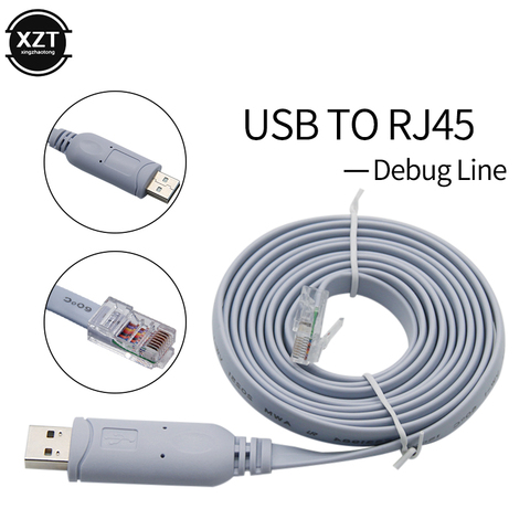 Cable de consola 1,8 m, Pl2303ra, USB Rs232 a RJ45 para Cisco H3C, HP, Arba, Huawei, Fortinet, Router Ftdi, Cable de extensión para consola USB ► Foto 1/6