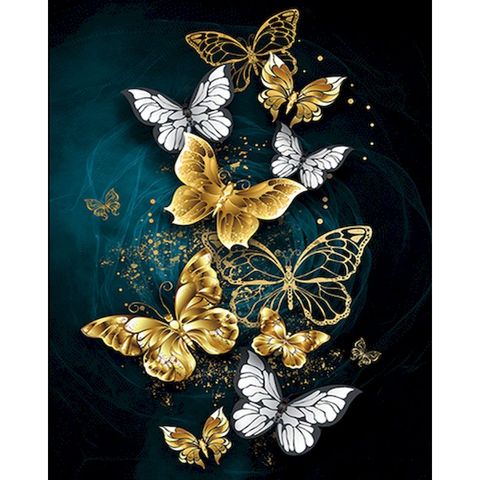 GATYZTORY-pintura por números de mariposas y animales, cuadro sobre lienzo para pared, pintura acrílica por números para decoración del hogar ► Foto 1/6