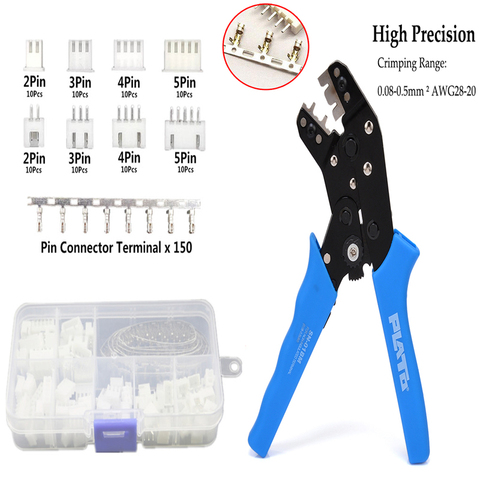 SN-01BM herramienta de prensado XH2.54 con kit de terminales de 2 P, 3 P, 4 P 5 P, pin y carcasa. Alicates de AWG28-20 con conector de terminal ► Foto 1/6