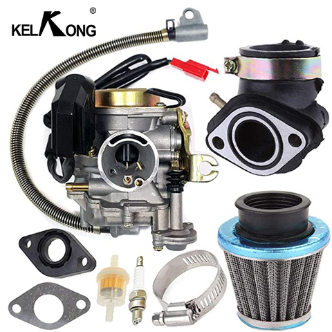 KELKONG carburador para 139QMB GY6 50CC 49CC 4 tiempos Scooter Taotao motor 18mm carb + colector de admisión ► Foto 1/1