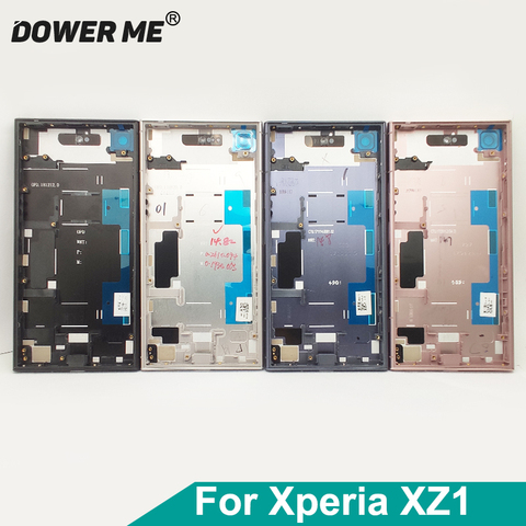 Dower Me-carcasa para Sony Xperia XZ1 G8341 G8342, carcasa, soporte de bisel, placa frontal, Marco medio, cubierta de batería trasera, reemplazo ► Foto 1/3