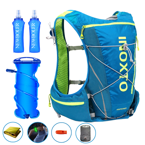 Chaleco-mochila de trial para hombre y mujer, prenda deportiva con compartimento para hidratación, accesorio de almacenamiento perfecto para senderismo, maratones y deportes al aire libre, botella opcional, 10 litros ► Foto 1/6