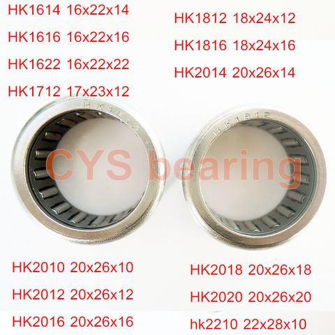 1PC HK1614 HK1616 HK1622ZWD HK1622 HK1712 HK1812 HK1816 HK2010 HK2012 HK2014 HK2016 HK2022 HK2022 HK2210 rodamiento de rodillos de aguja ► Foto 1/6