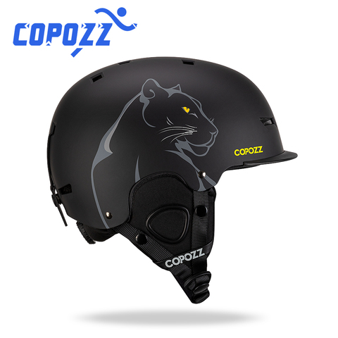 COPOZZ-casco de esquí para adultos y niños, nuevo casco de esquí Unisex con certificado, antiimpacto, de media cubierta, de seguridad para Snowboard ► Foto 1/6