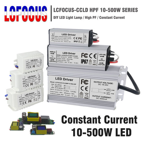 Fuente de alimentación de transformadores de iluminación para lámpara, controlador LED, 10W, 20W, 30W, 40W, 50W, 80W, 100W, 200W, 300 W, bricolaje, 10, 20, 30, 50, 100, 200, 300 W ► Foto 1/6