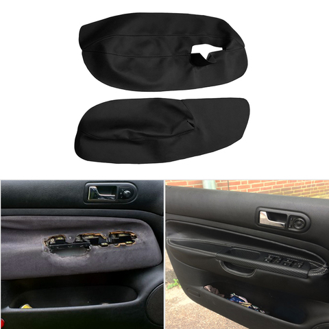 Apoyabrazos para puerta de cuero de microfibra, cubierta protectora para VW Golf 4 MK4 Jetta 2013-2022, solo 3 puertas, Parte delantera/trasera de coche ► Foto 1/6