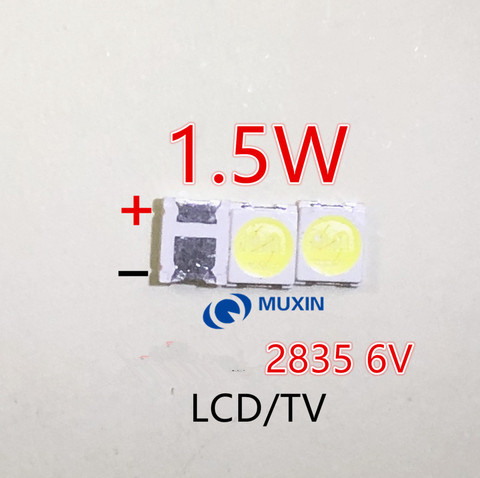 LED de retroiluminación de alta potencia, iluminación LCD trasera para TV, 1,5 W, 6V, 1210, 3528, 2835, 131LM, blanco frío, 50 Uds. ► Foto 1/1