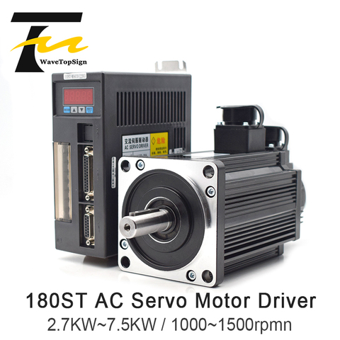 AC Servo Kits de Motor de 2.7KW 3KW 4.5KW 2.9KW 4.3KW 3.7KW 180ST Motor AC de Series coincidentes servocontrolador AASD 40A 75A completo kit de Motor ► Foto 1/6