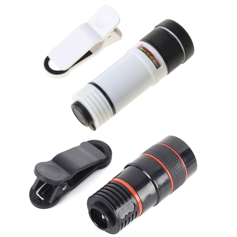 Lente para cámara de teléfono móvil Kit Universal 12X Clip-En telefoto telescopio Cámara teléfono móvil lente de Zoom para la mayoría de los teléfonos inteligentes ► Foto 1/6