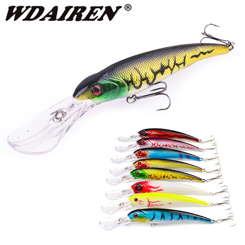 WDAIREN gran pececillo de señuelo de Pesca Trolling aparejos de Wobblers 16cm 28g Artificial cebo duro bajo Pike carpa flotante Crankbaits Pesca ► Foto 1/6