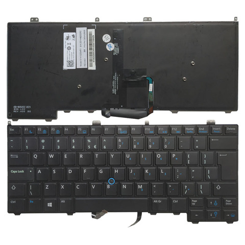 Teclado para portátil DELL Latitude E7440, puntero de ratón de interfaz de usuario retroiluminado, 00K1C8, V141025AR1, 98% nuevo ► Foto 1/4