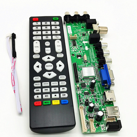 Placa de controlador de DVB-T2 Universal, DVB-C DVB-T, controlador de TV LCD, LCD/LED, DS.D3663LUA.A81, V56, V59, 10-42 