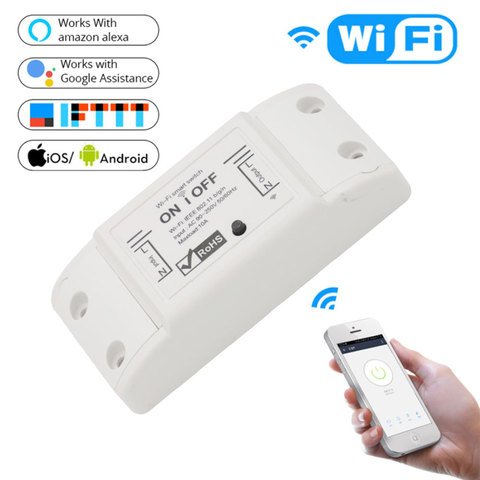 Wifi inteligente interruptor 220V Tuya Luz de casa inteligente Sensor de interruptor automático Auto fuera de disyuntor Lampada Wifi Alexa de Google ► Foto 1/6