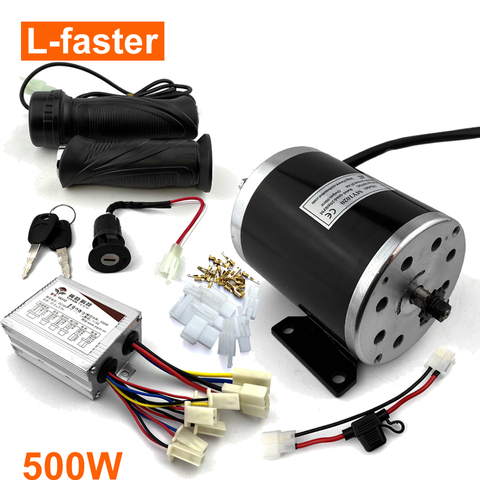 Kit de Motor de cepillo de Scooter eléctrico 24V36V48V 500W, motor de alta velocidad UNITE MY1020, Kit de conversión de actualización MX350 para motocicleta infantil ► Foto 1/6