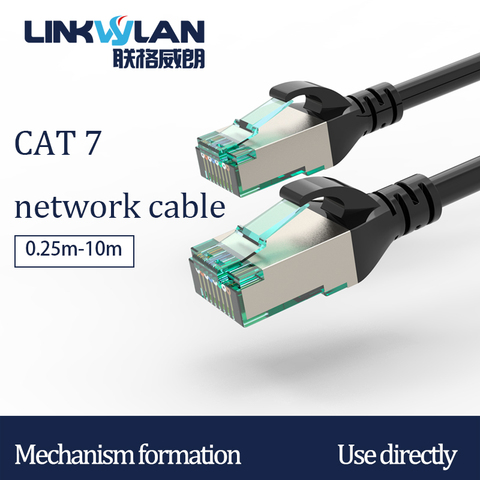 10Gigabit RJ45 CAT7 SFTP red Cable de conexión Ethernet apantallado LSZH (0,25 M/0,5 M/1M/2M/3M/5M/10M) ► Foto 1/6