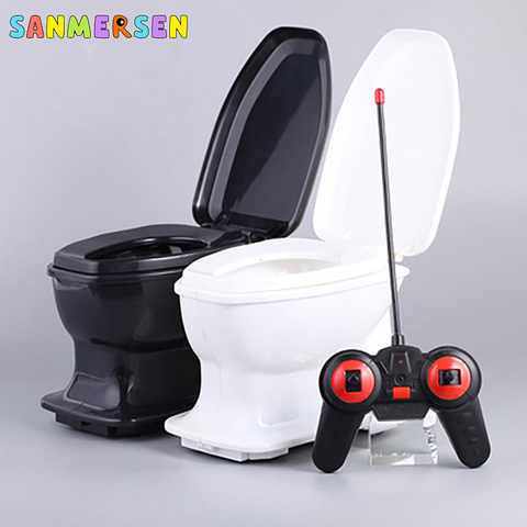 SANMERSEN-Coche de juguete con Control remoto para niños, juguete de simulación de coche de baño con Control remoto, modelo de inodoro móvil RC ► Foto 1/6