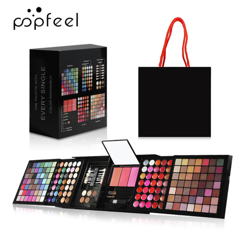 Juego de maquillaje profesional, 177 colores, paletas de sombra de ojos brillantes mate con pincel, pintalabios, Kit de maquillaje, bronceador, colorete, cosméticos, regalo ► Foto 1/6