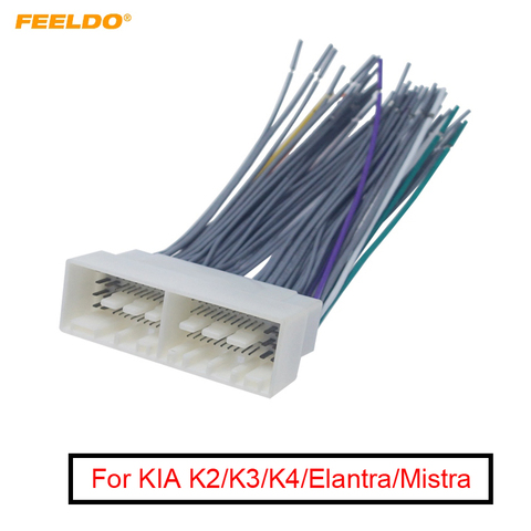 FEELDO-Adaptador de arnés de cables estéreo para coche, 35 + 38 Pines, Conector de Radio, CD, para KIA K2/K3/K4/Elantra/Mistra/Tucson, 1 unidad ► Foto 1/6