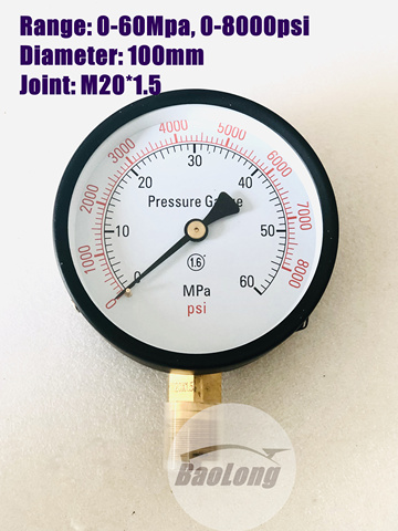 Medidor de presión 0-60Mpa para inyector diésel S60h, herramienta de prueba, medidor de presión 0-8000Psi ► Foto 1/6