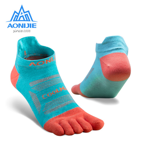 AONIJIE-Calcetines atléticos de cinco dedos, accesorios del pie para correr, maratón, carrera, corte bajo, E4801, E4802 Ultra, 3 pares ► Foto 1/6