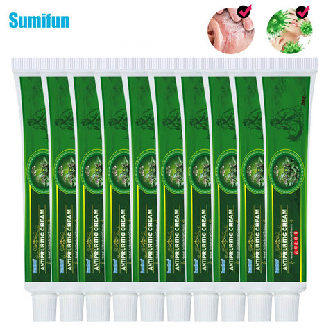 Sumifun-ungüento Antibacterial para el cuidado de la piel, 10 Uds. Crema para la Psoriasis, tratamiento de Dermatitis eccema, pomada China antipicaduras ► Foto 1/6