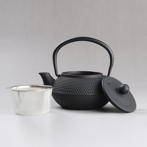 Tetera de hierro japonés con Infusor de acero inoxidable, hervidor de té de hierro fundido para agua hirviendo, té Oolong, 300ML ► Foto 1/6