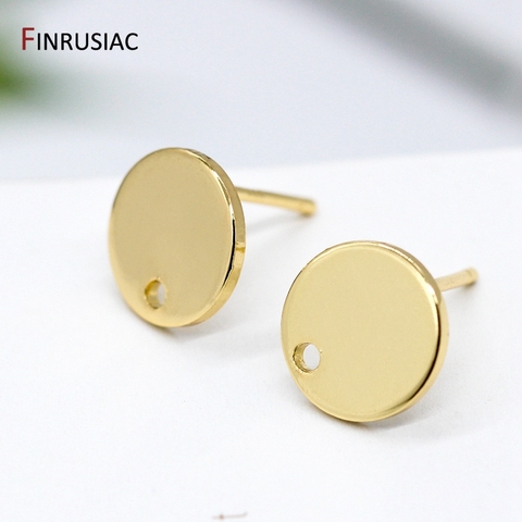 Suministros para hacer joyas, 14K, chapado en oro Real, creativo, 6 estilos, accesorios de pendientes DIY, ganchos para pendientes, accesorios, venta al por mayor ► Foto 1/6