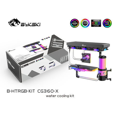 Bykski B-HTRGB-KIT Kit de refrigeración por agua CPU GPU conjunto de división de tubo duro radiador básico Kits de programa avanzado 5V 12V RGB iluminación ► Foto 1/5