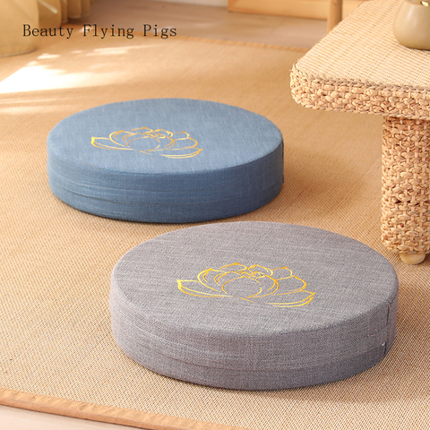 Cojín de respaldo para Yoga, tapete removible y lavable con textura dura de PEP para meditación, Tatami japonés, 40x6cm ► Foto 1/6