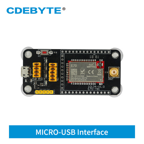 Placa de prueba Micro USB para E70-433TBL-01, módulo transceptor ModBus E70-433T14S, para CC1310, UART, 433MHz, 14dBm ► Foto 1/3
