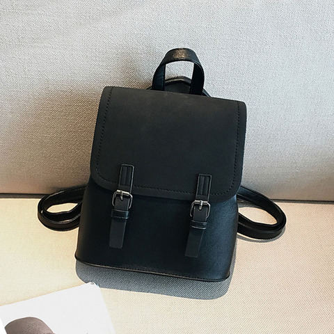 Mini mochila de PU para mujer, bandolera de cuero para adolescentes, a la moda Mochila pequeña, bolso escolar informal para mujer 2022 ► Foto 1/6