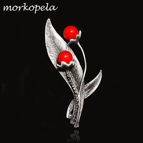 Morkopela-broche de piedra clásica para mujer, broche grande para ramo de ropa, broches y pines de Metal antiguo ► Foto 1/6