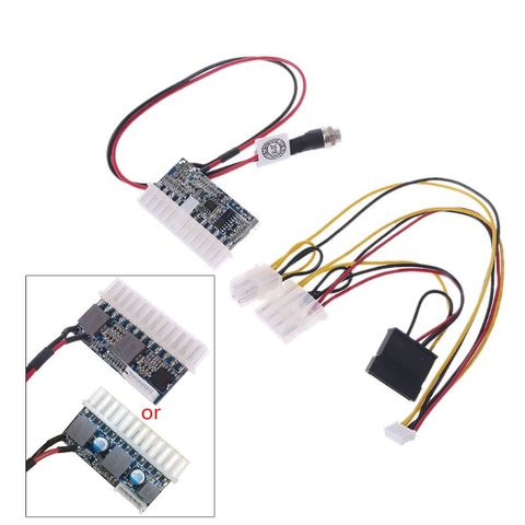 DC 12V 160W 24-Pin ATX Switch PSU coche Auto Mini ITX módulo de fuente de alimentación Cable DropShip ► Foto 1/6