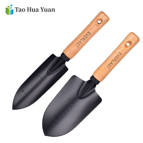 Pala de jardín de acero al carbono, pala para plantar flores, mango de madera para jardín, herramientas de mano para jardinería, Tao Hua Yuan, novedad ► Foto 1/5