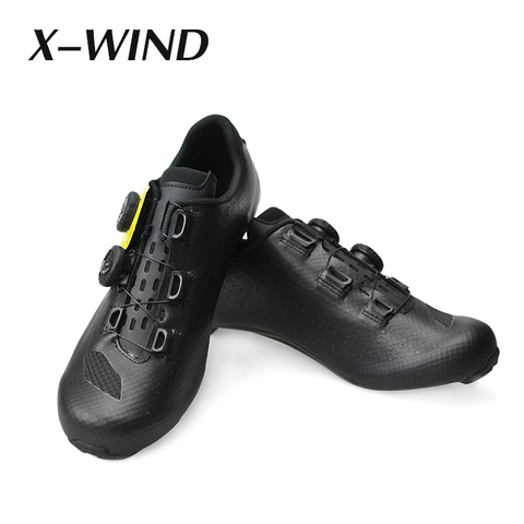 X WIND-zapatos de bicicleta de carretera de carbono para hombre, zapatillas atléticas transpirables con bloqueo para ciclismo profesional ► Foto 1/1