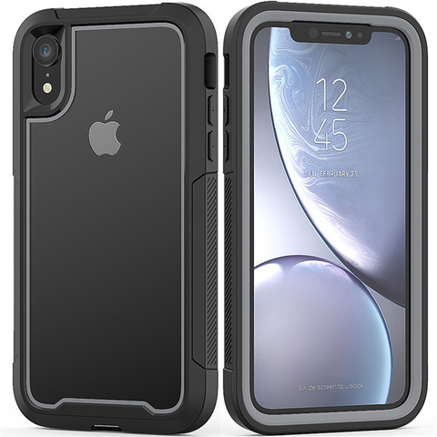 Funda de teléfono híbrida a prueba de golpes para iPhone 11 Pro MAX XR XS Max X 6 6S Plus PC duro + cubierta trasera de TPU para iPhone 11 XR 7 8 Plus ► Foto 1/6