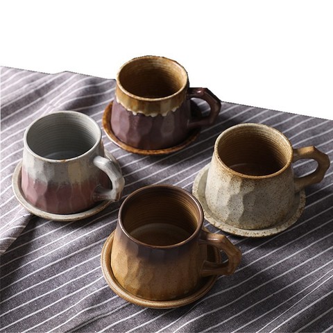 Tazas de agua de porcelana Taza de Café de Cerámica, tazas de té de cerámica individuales de estilo japonés, venta al por mayor ► Foto 1/5