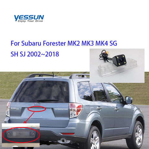 Yessun-cámara para matrícula Subaru Forester MK2 MK3 MK4 SG SH SJ 2002 ~ 2022, vista trasera de coche, asistencia de aparcamiento ► Foto 1/5