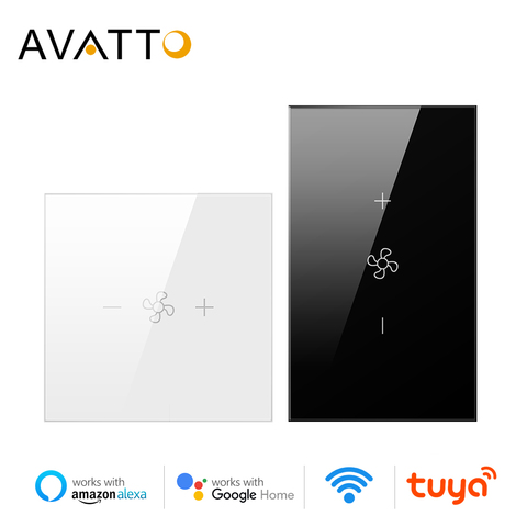 AVATTO Wifi inteligente interruptor del ventilador de techo de la UE/Tuya vida inteligente remoto temporizador y varios Control de velocidad trabajar con Alexa de Google ► Foto 1/6