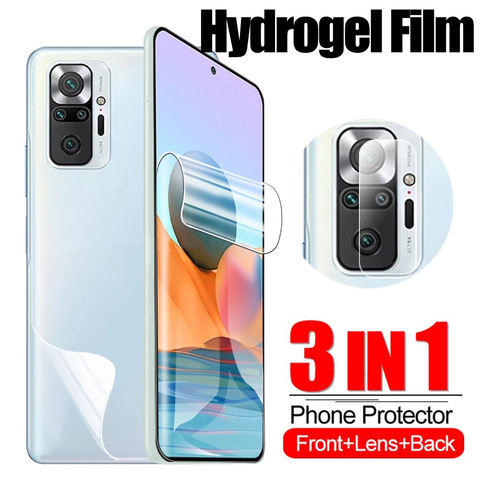 Para Xiaomi Redmi Nota 10 10Pro 10 S Max 5G Protector de pantalla de hidrogel cubierta de película para Xiaomi Redmi Nota 10 Pro Max 10 S película ► Foto 1/6